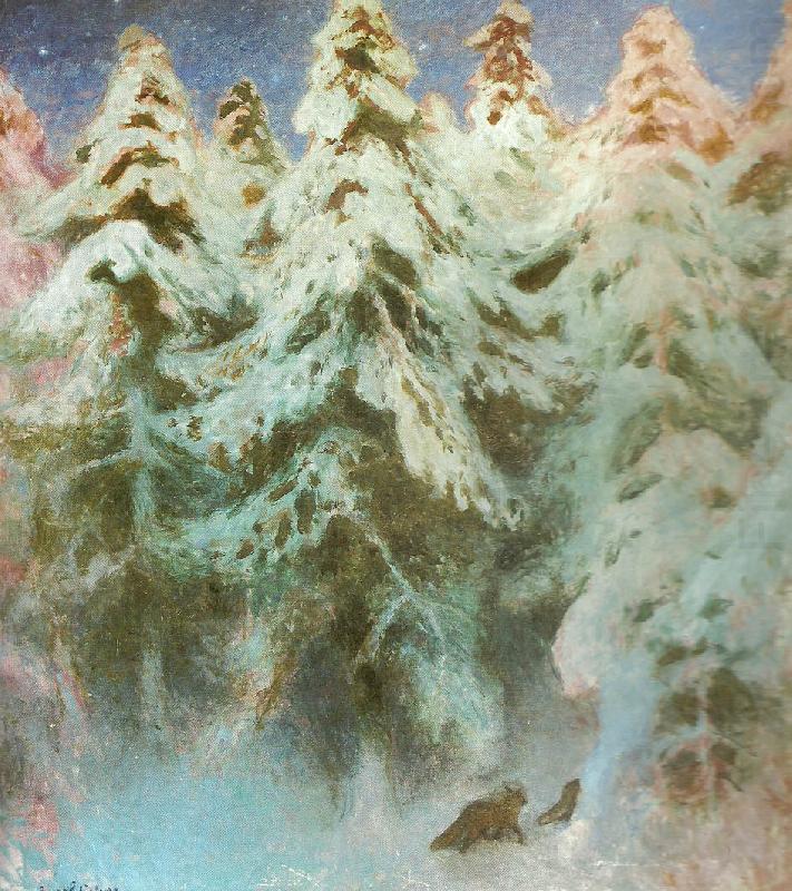 bruno liljefors natt i skogen china oil painting image